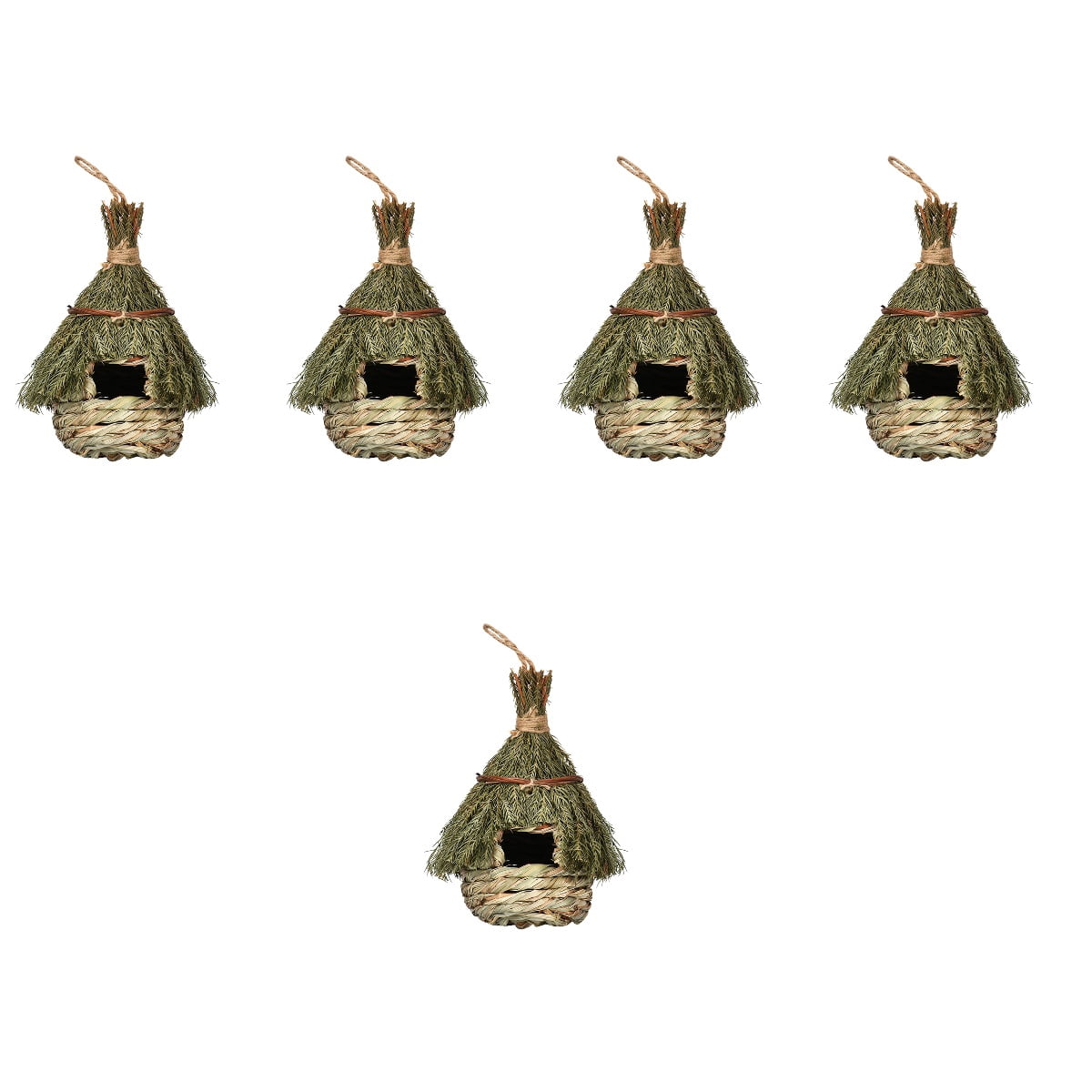 Business Wedding Ties 5-Pack Bamboo Bird Nests - 10x10x6cm Finch Hut ...
