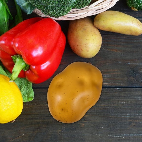 FRCOLOR 5pcs Fake Vegetables Realistic Foam Potatoes for Home and Kitchen Decoration Photography Teaching Prop Artificial Potato Models