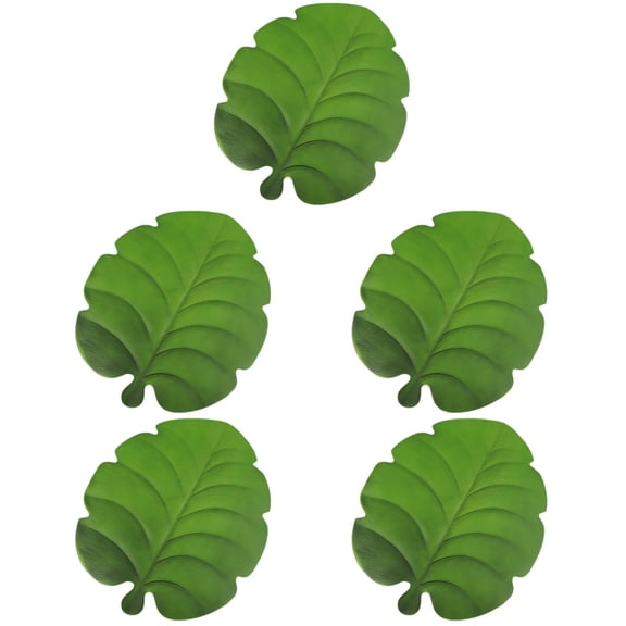 FRCOLOR 5pcs Monstera EVA Placemat Festival Placemat Insulated Dinning Table Mat for Home