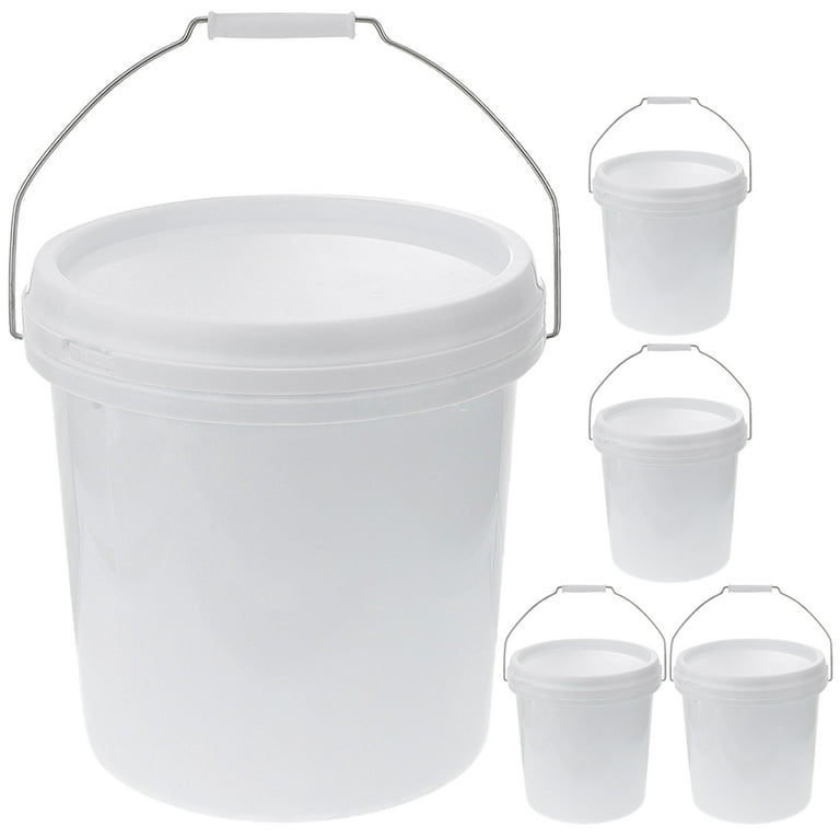 VOSAREA Plastic Barrel Beach Bucket Small Bucket with Lid Round Plastic Tub  Plastic Bucket with Lid Buckets with Lids Water Container for Farm