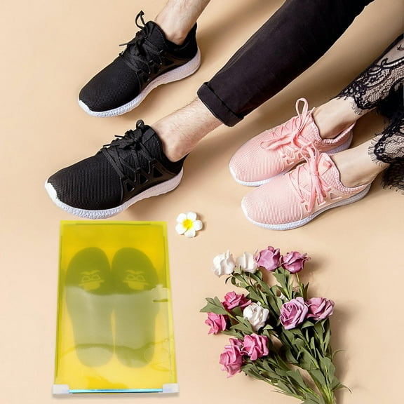 FRCOLOR 5pcs Plastic Crate Storage Clear Drawer Shoe Boxes Stackable Shoes Case