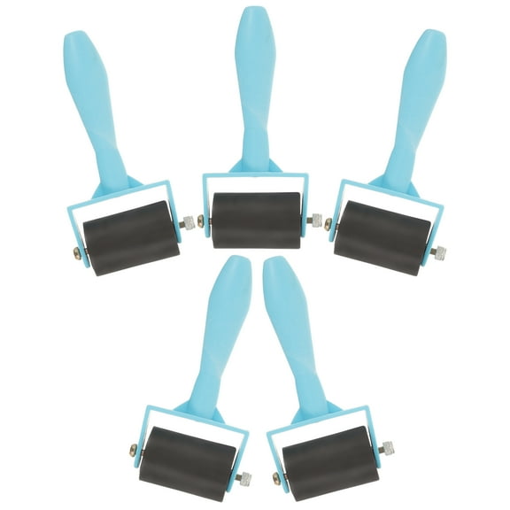 FRCOLOR 5pcs Printmaking Brayers Rollers Crafting Rollers Reusable Ink Vinyl Gluing Rollers