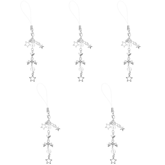 FRCOLOR 5pcs Star Phone Charm Decorative Phone Strap Charm Women Phone Chain Charm Cellphone Charm