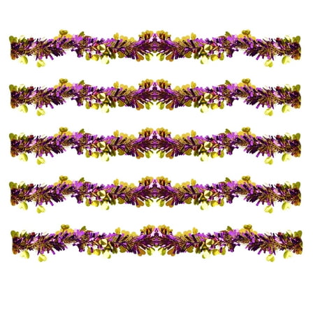 FRCOLOR Purple Tinsel Garlands for Decor Made of Plastic Lightweight and 5 Pieces