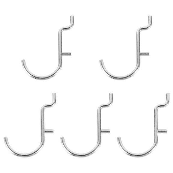 5pcs Metal Pegboard Hooks U-Shaped Peg Locks Tool Board Hooks Assortment for Organizing Various Tools and Shelving