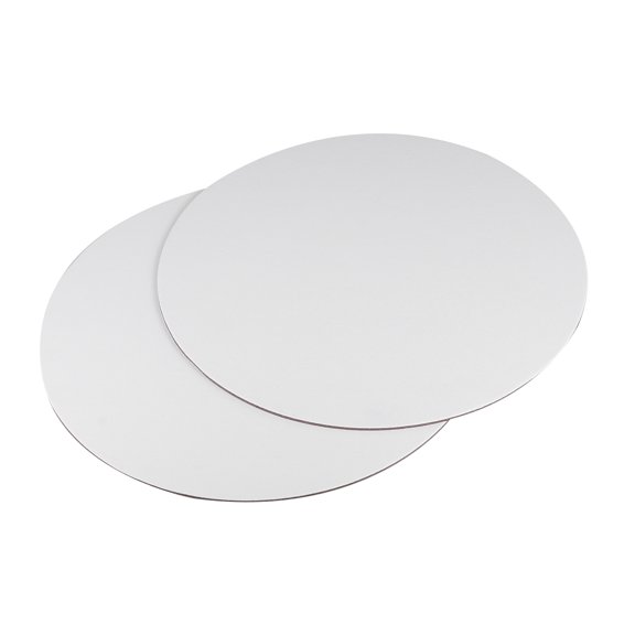 LABSERRON 6Pcs Round White Canvas Panels for Painting Suitable for Oils Acrylics and Tempera