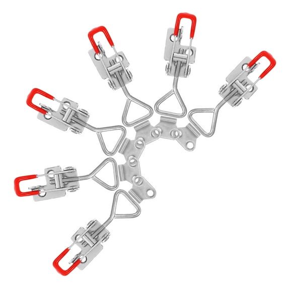 KAKOWELY Adjustable Door Latch Heavy Duty Iron Cabinet Quick Release 6pcs