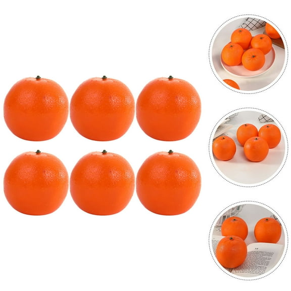 FRCOLOR  6 Pcs Artificial Fruit That Look Real Realistic Orange Model Office
