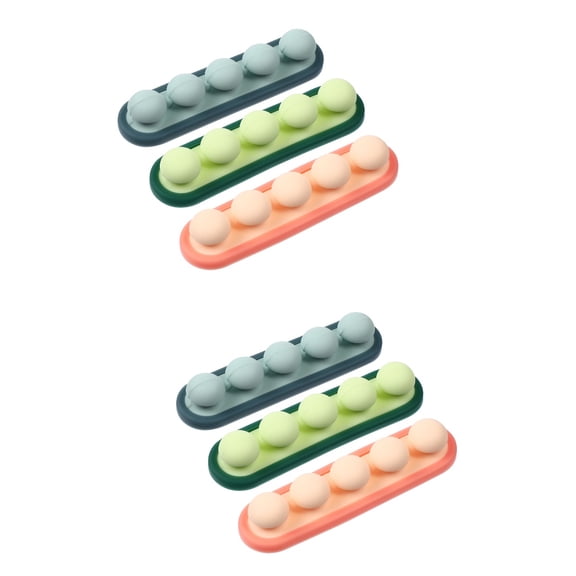 FRCOLOR 6 Pcs Cable Clips Self-Adhesive Pea Shape Cord Clips Cable Cord Holder for Desk and Car
