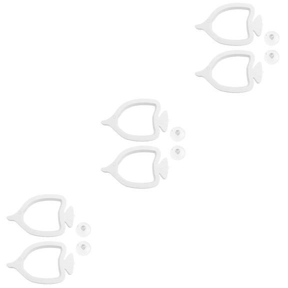 FRCOLOR 6 Pcs Creative Feeding Circle Fish Tank Feeder Movable Feeder Fish Feeder (White)