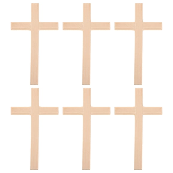 FRCOLOR 6 Pcs Crucifix Bulk Religious Collection Sculpture Wooden Cross