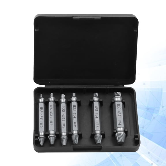 FRCOLOR 6 Pcs Drill Bits Guide Broken Bolt Remover Rounded Stripped Silver
