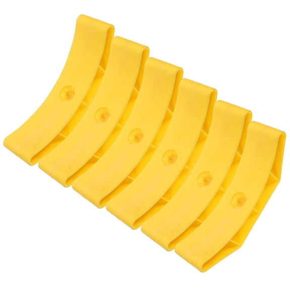 FRCOLOR 6 Pcs Dumbbell Tray Fitness 15.00X4.00X3.80CM Yellow