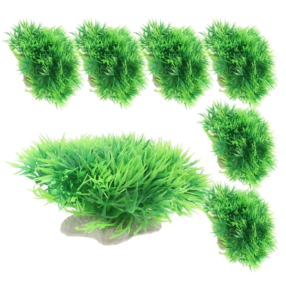 FRCOLOR  6 Pcs Fish Aquarium Accessories Plants Plastic Small Ornamental