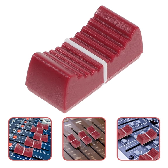 WASHWEPE 6-Pack Red Potentiometer Shaft Replacement Knobs for Guitar Console Volume Control and Adjustment