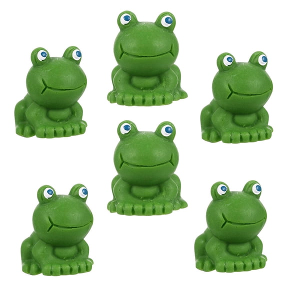 FRCOLOR  6 Pcs Garden Ornaments Outdoor Frog Landscaping Indoor Decorations Additional