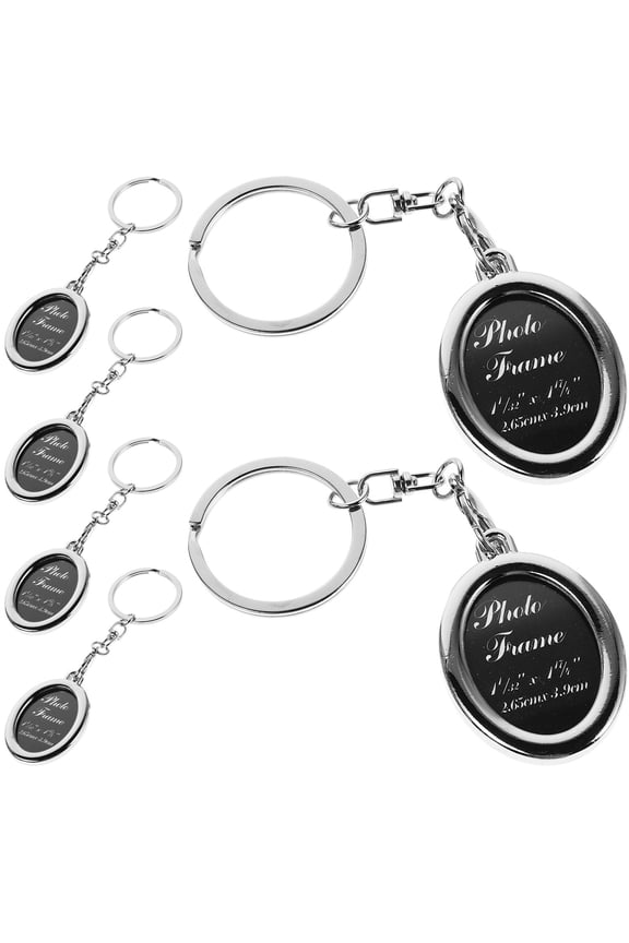 6Pcs Photo Frame Keychains with Unique Design for Keys Couples Memory Holder