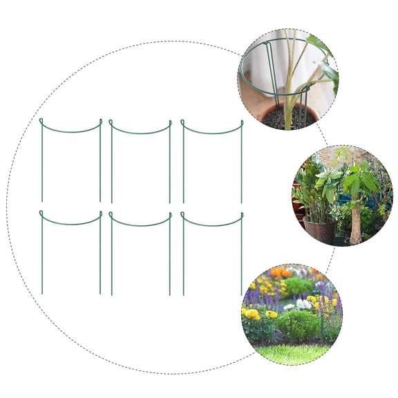 FRCOLOR 6 Pcs Potted Plant Support Tall Garden Supports for Plants Stands Green