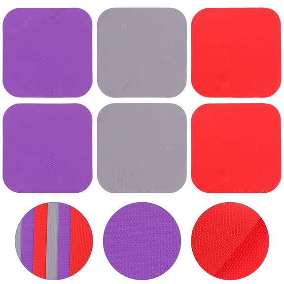 TAILTOSS Rubber Jar Opener Mat Non Skid Bottle Opener Gripper Pad Gray 6Pcs 5X5X0.1In