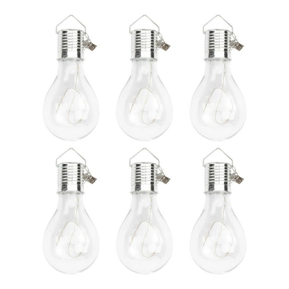 FRCOLOR  6 Pcs Solar Wire Light Outdoor Bulb Chandelier Pendant Lights