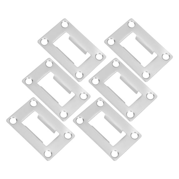 FRCOLOR  6 Pcs Stainless Reinforcement Plate Anti-theft Door Buckle