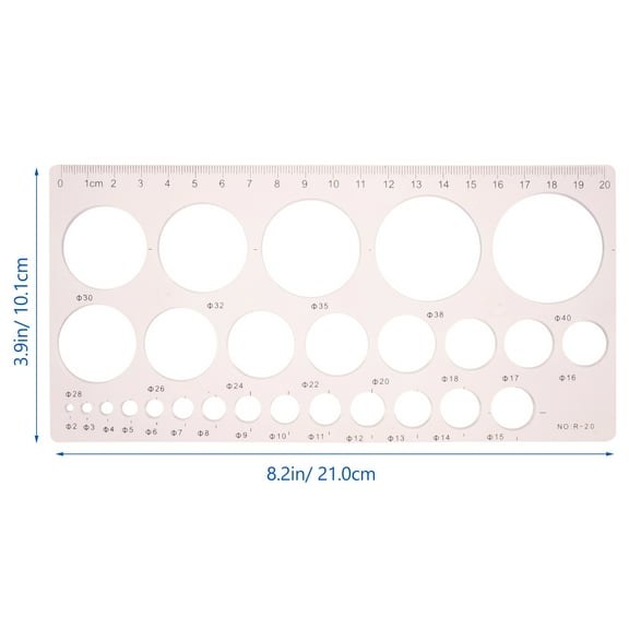 WASHWEPE Geometric Drawing Stencils for Drawing Plastic 6Pcs Pink