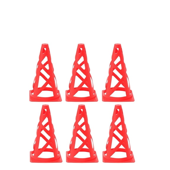 FRCOLOR  6 Pcs Training Cone Small Cones Kids Sport Football Mini Child Red
