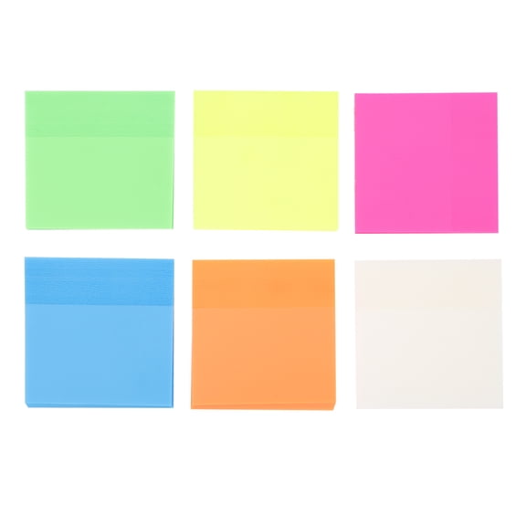 FRCOLOR 6 Pcs Transparent Note Pastel Yellow Paper Erasable Memo Pads Office