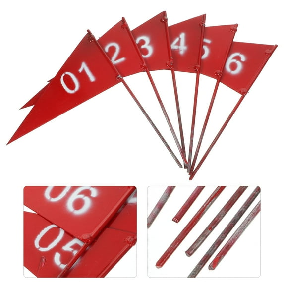 FRCOLOR  6 Pcs Watering Lawn Irrigation Flags Markers Identification