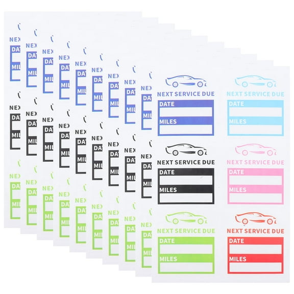 FRCOLOR  6 Sheets Windshield Electrostatic Film Sticker for Next Service Due