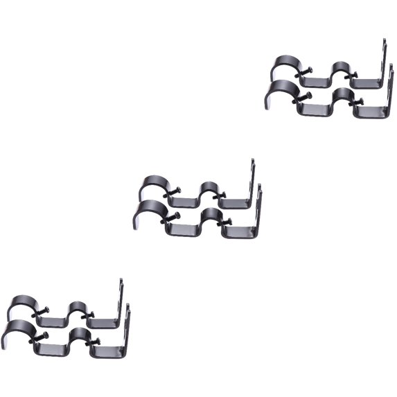 FRCOLOR 6 pcs  Curtain Rod Curtain Holder Curtain Drapery Rod Curtain Accessories for Curtain Decor (Coffee)