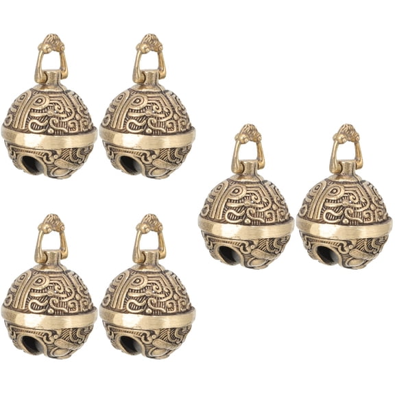 FRCOLOR 6 pcs   Luck Bell Ring Keychain Bless Bell Chinese Style Keychain Pendant Auspicious Bag Charm