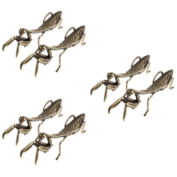 FRCOLOR 6 pcs  Mantis Statue Brass Delicate Mantis Figurine Creative Mantis Craft Desktop Mantis Decor