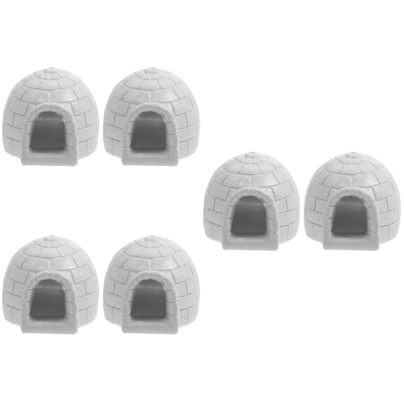 FRCOLOR 6 pcs  Miniature Ice House Models Ice House Statues Micro Landscape Decoration