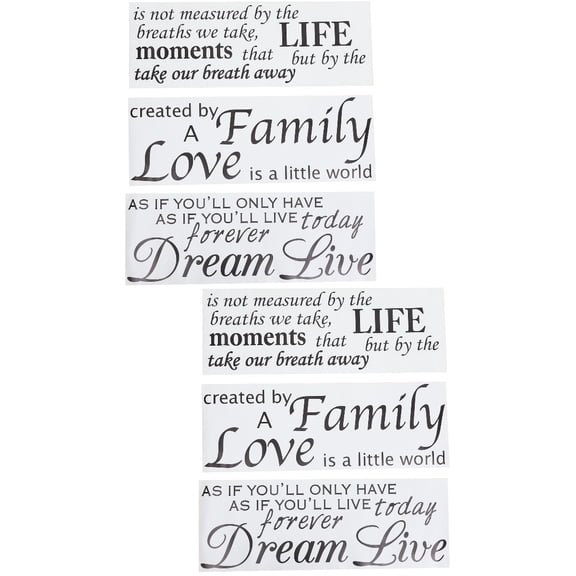 FRCOLOR 6 sheets of Indoor Wall Stickers Home Wall Background Decals Window Glass Stickers