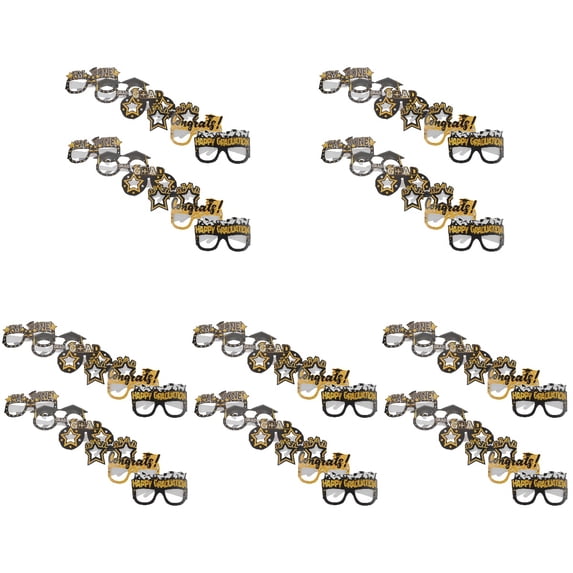 FRCOLOR 60 pcs Paper Glasses for Graduation Season Party Graduation Party Photo Prop