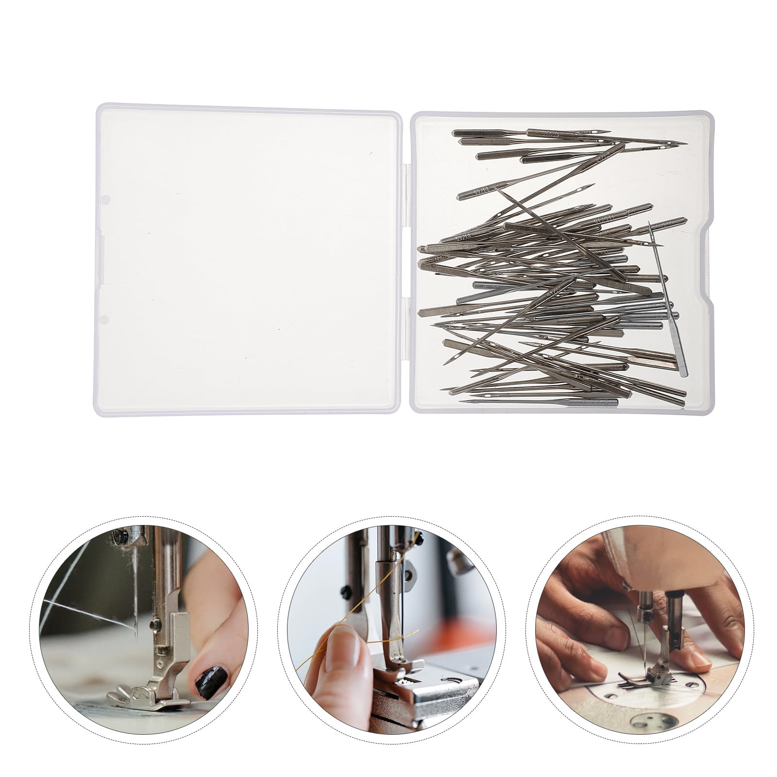 60-Pack Size 110/18 Sewing Machine Needles – Heavy Duty Universal Needles For Leather, Denim & Thick Fabrics | Compatible With Most Home Sewing Machines, Flat Shank Design