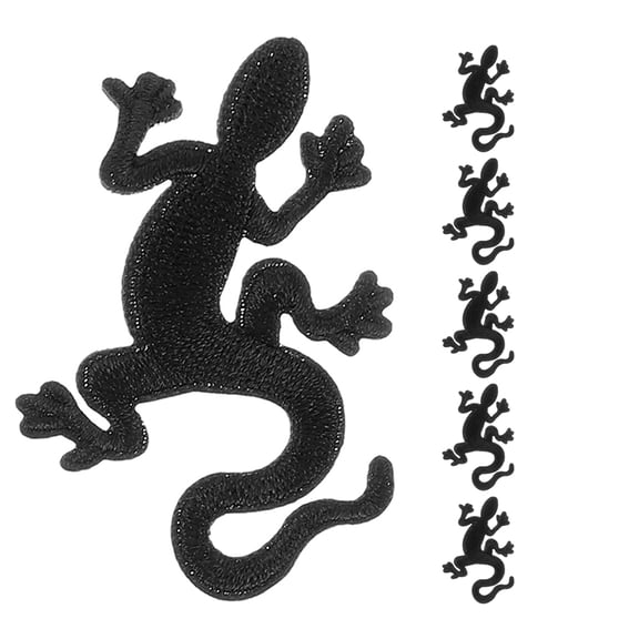 FRCOLOR 6PCS Gecko Embroidered Patch for Clothing DIY Coat Patches Decorative Gecko Molding Cloth Patch for Jackets Hats Bags Repair Holes No Backing Glue
