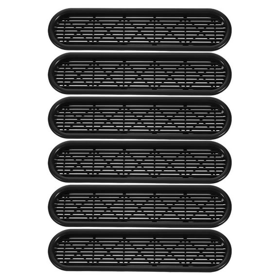 FRCOLOR 6PCS Oval Mesh Air Vent Louvered Ventilation for Cabinet Shoe Cabinet Hardware Accessories