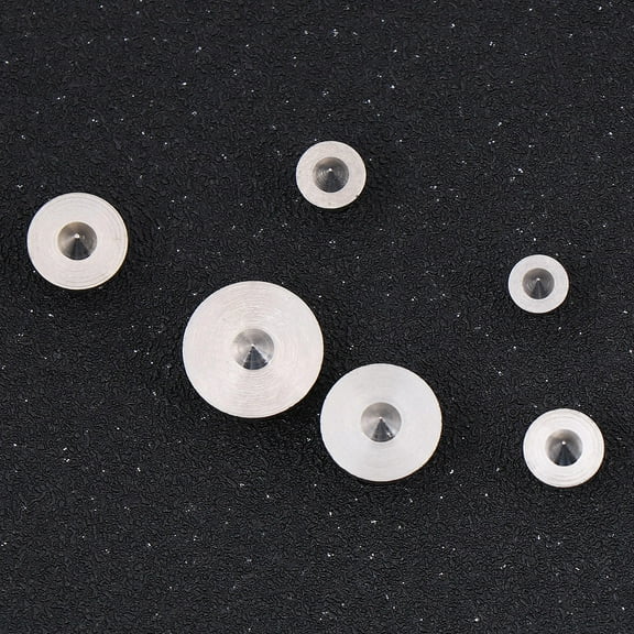 FRCOLOR 6PCS/Set 4mm 5mm 6mm 8mm 10mm 12mm Wood Dowel Tenon Drill Center Kit Transfer Plugs Point Woodworking Log Pin for Panel Furniture Positioning (Silver)