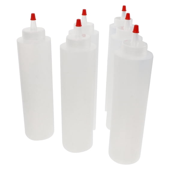 FRCOLOR 6Pcs Conical Squeeze Bottles For Seasoning Long Term Sauce Preservation Home Users 2.36X2.36X9.43in