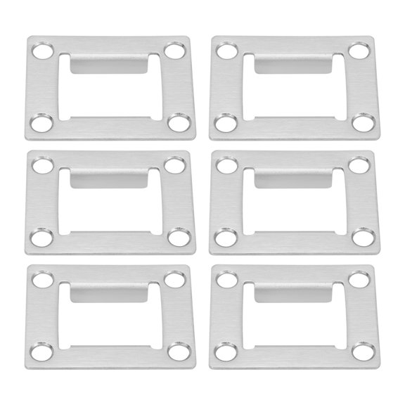 FRCOLOR 6Pcs Door Security Strike Plates Sturdy Plate Door Lock Strike Secure Reinforcement Plate Door Supplies