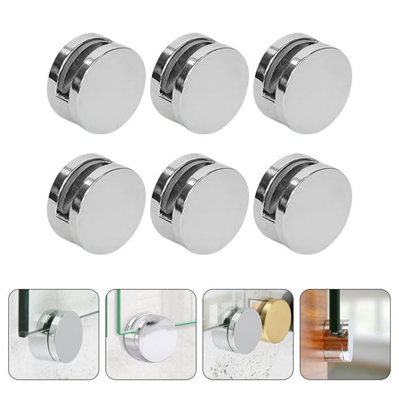 FRCOLOR 6Pcs Mirror Clips for Wall Glass Clamp Glass Mirror Wall Hanging Brackets Clips
