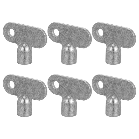 WRISTBIQUE Valves Key for Radiators Tap Accessories Silver Zinc Alloy 6Pcs