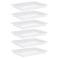 thumbnail image 1 of CIMAXIC 6Pcs Plastic Plant Trays for Potted Plants White Rectangular Saucer Drain Tray, 1 of 8
