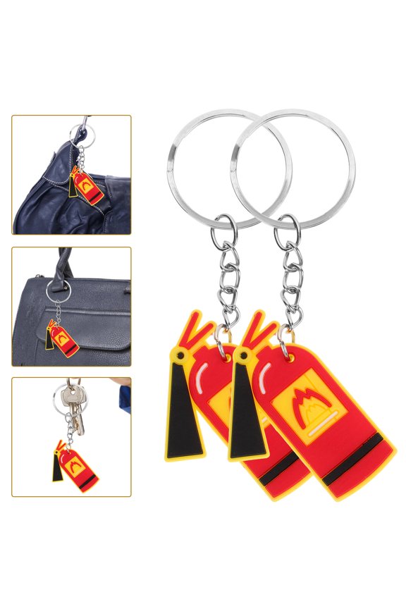 FRCOLOR 6Pcs Red Polyethylene Keychain Charms Cute Aesthetic Keychain for Birthday Party