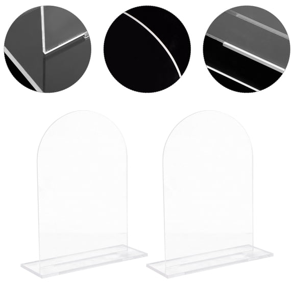 FRCOLOR 6Pcs Wedding Table Sign Acrylic Square Transparent For Business Meetings