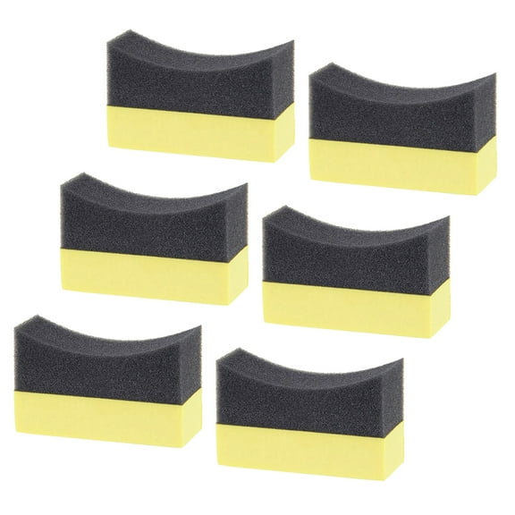FRCOLOR 6pcs Car Polishing Sponges Buffing Polishing Pad Car Polishing Pad Buffer Pad Car Washing Supplies Car Glass Window Washing Sponges