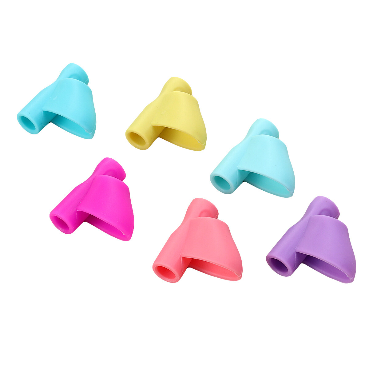 FRCOLOR 6pcs Children Silicone Pencil Holder Writing Corrector Pen Writing Aid Grip Posture