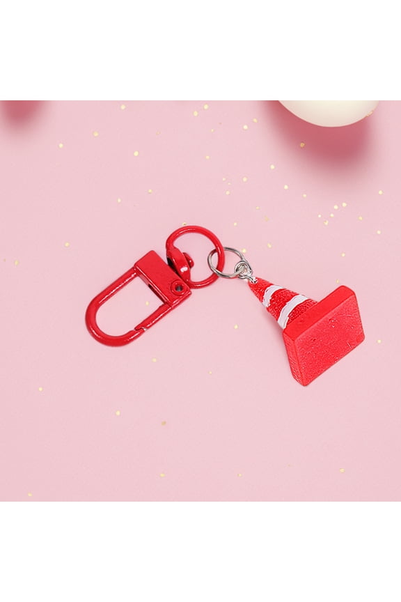 6pcs Cute Mini Traffic Cone Keychain Construction Key Ring Party Favors Small Traffic Cone Keychain For Boys And Girls
